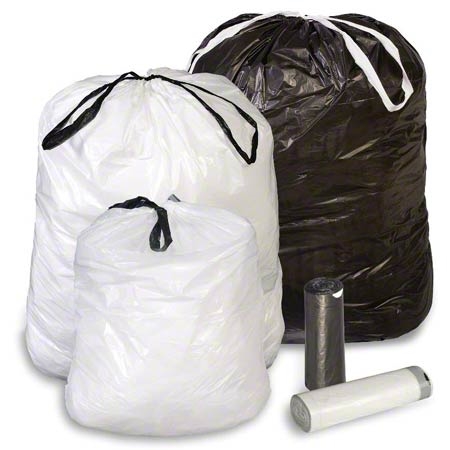 12-16 Gallon Black Regular Duty Trash Bags - 0.35 Mil